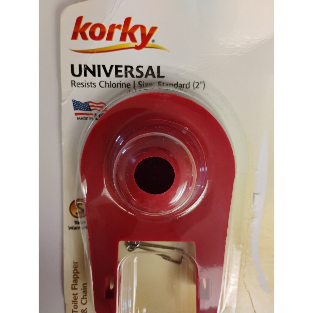 KORKY Premium 2 In. Universal Toilet Tank Flapper and Chain, Easy Install #2001